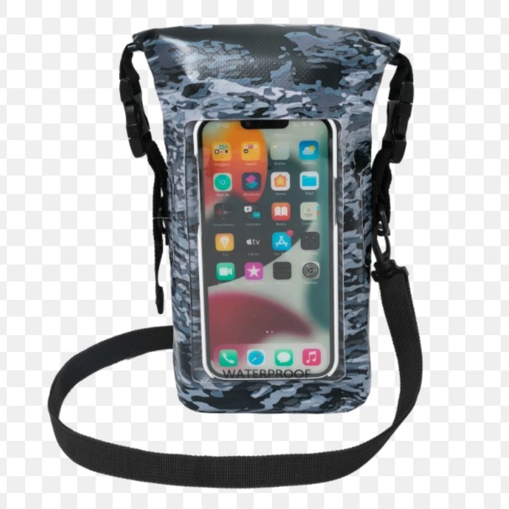 NEW Geckobrands Waterproof Phone Tote Dry Bag Waterproof Case, camo
